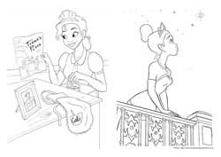A Princesa e o Sapo desenho para colorir 03 e 04