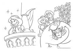 Aladdin desenho para colorir 03 e 04