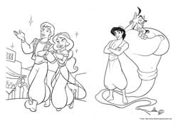 Aladdin desenho para colorir 07 e 08