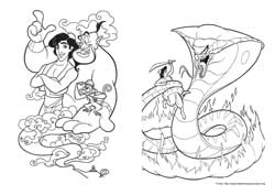 Aladdin desenho para colorir 09 e 10