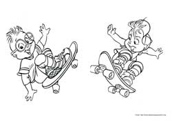 Alvin e os Esquilos desenho para colorir 09 e 10