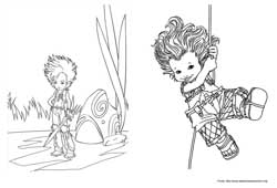 Arthur e os Minimoys 3 desenho para colorir 03 e 04