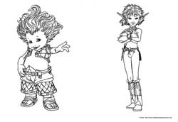 Arthur e os Minimoys 3 desenho para colorir 11 e 12