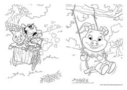 As Aventuras de Piggley Winks desenho para colorir 01 e 02