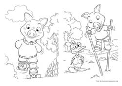 As Aventuras de Piggley Winks desenho para colorir 03 e 04