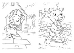 As Aventuras de Piggley Winks desenho para colorir 07 e 08
