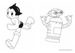 Astro Boy desenho para colorir 03 e 04