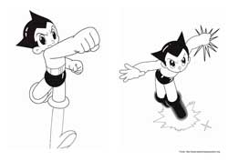 Astro Boy desenho para colorir 11 e 12
