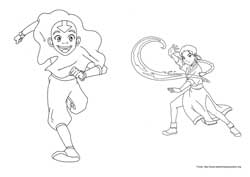 Avatar a Lenda de Aang desenho para colorir 07 e 08