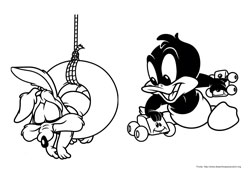 Baby Looney Tunes desenho para colorir 01 e 02