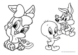 Baby Looney Tunes desenho para colorir 07 e 08