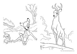 Bambi desenho para colorir 05 e 06