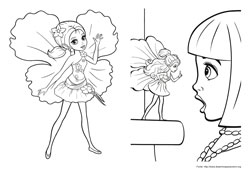 Barbie, a Pequena Polegar desenho para colorir 07 e 08