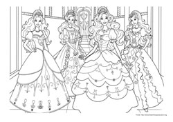 Barbie e as Três Mosqueteiras desenho para colorir 02