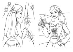 Barbie e o Pégaso Mágico desenho para colorir 05 e 06