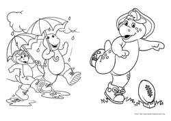 Barney e seus Amigos desenho para colorir 09 e 10