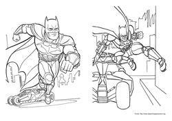 Batman desenho para colorir 03 e 04