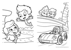 Bubble Guppies desenho para colorir 01 e 02
