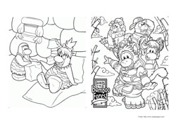Club Penguin desenho para colorir 01 e 02