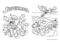 DC Comics desenho para colorir 03 e 04