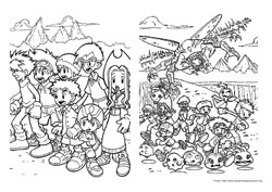 Digimon desenho para colorir 03 e 04