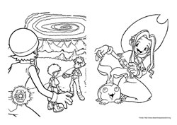 Digimon desenho para colorir 09 e 10