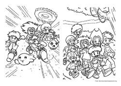 Digimon desenho para colorir 11 e 12