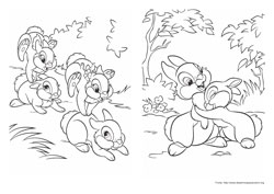 Disney Bunnies desenho para colorir 01 e 02