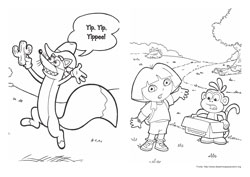 Dora, a Aventureira desenho para colorir 05 e 06