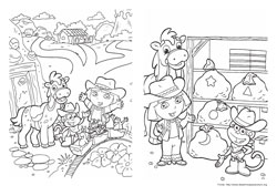 Dora, a Aventureira desenho para colorir 07 e 08