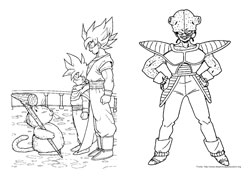 Dragon Ball Z desenho para colorir 01 e 02