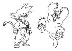 Dragon Ball Z desenho para colorir 07 e 08