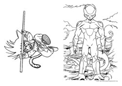 Dragon Ball Z desenho para colorir 09 e 10