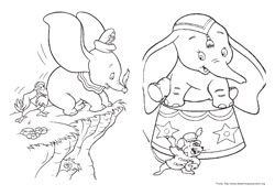 Dumbo desenho para colorir 03 e 04
