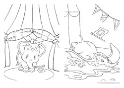 Dumbo desenho para colorir 07 e 08