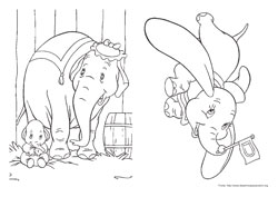 Dumbo desenho para colorir 11 e 12