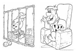 Flintstones desenho para colorir 01 e 02