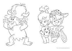 Flintstones desenho para colorir 05 e 06
