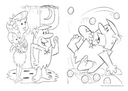 Flintstones desenho para colorir 07 e 08