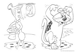 Flintstones desenho para colorir 09 e 10