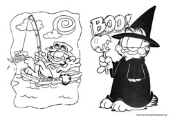 Garfield desenho para colorir 01 e 02
