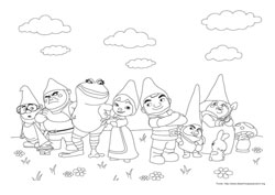 Gnomeu e Julieta desenho para colorir 01 e 02