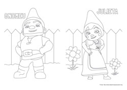 Gnomeu e Julieta desenho para colorir 03 e 04