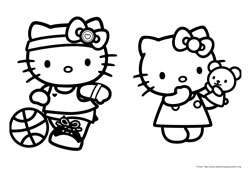 Hello Kitty desenho para colorir 03 e 04