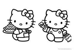 Hello Kitty desenho para colorir 05 e 06