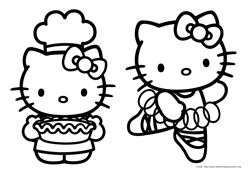 Hello Kitty desenho para colorir 07 e 08