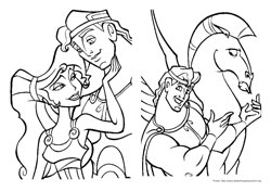 Hercules desenho para colorir 01 e 02