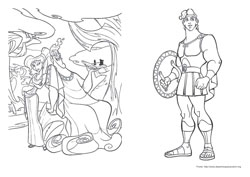 Hercules desenho para colorir 07 e 08