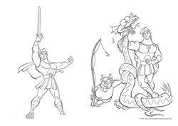 Hercules desenho para colorir 11 e 12