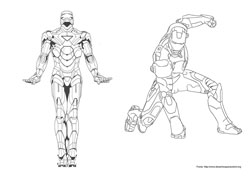 Homem de Ferro desenho para colorir 05 e 06